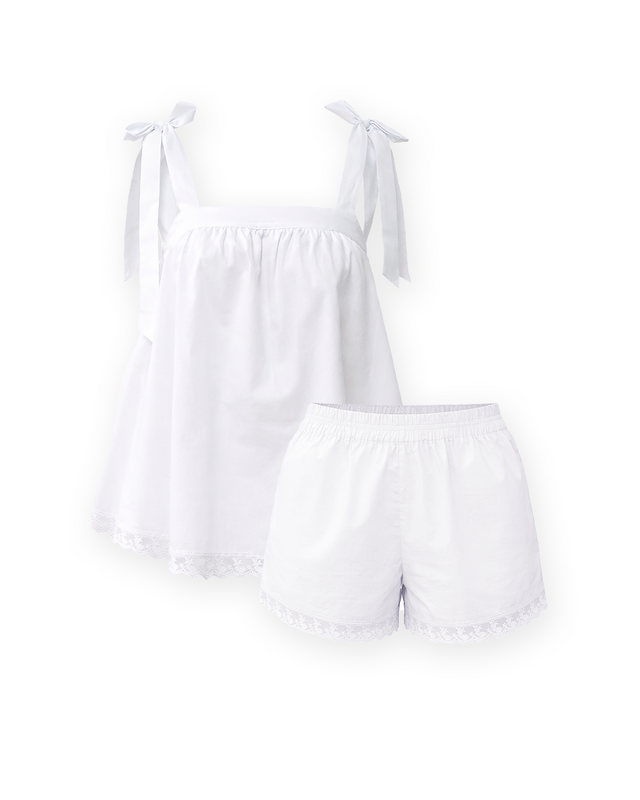 LEO BABY DOLL SET - White